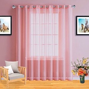 Caroline Rose 1 panel linen textured with 16 grommets each